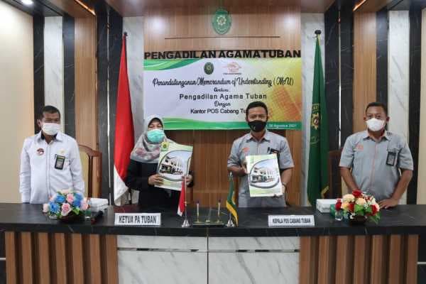 TINGKATKAN PELAYANAN PUBLIK PENGADILAN AGAMA TUBAN JALIN KERJASAMA DENGAN PT. POS INDONESIA TUBAN