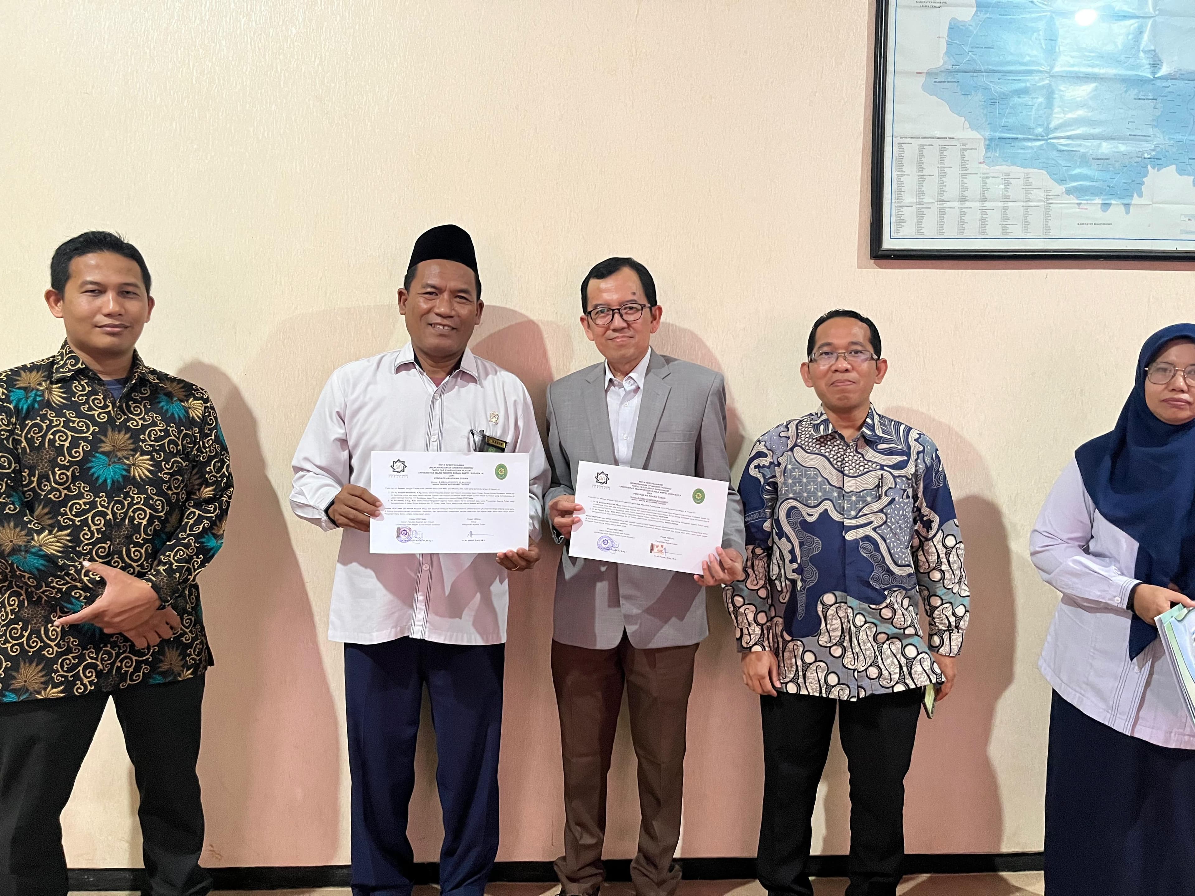 Fakultas Syariah dan Hukum UINSA Jalin Kerja Sama dengan Pengadilan Agama Tuban